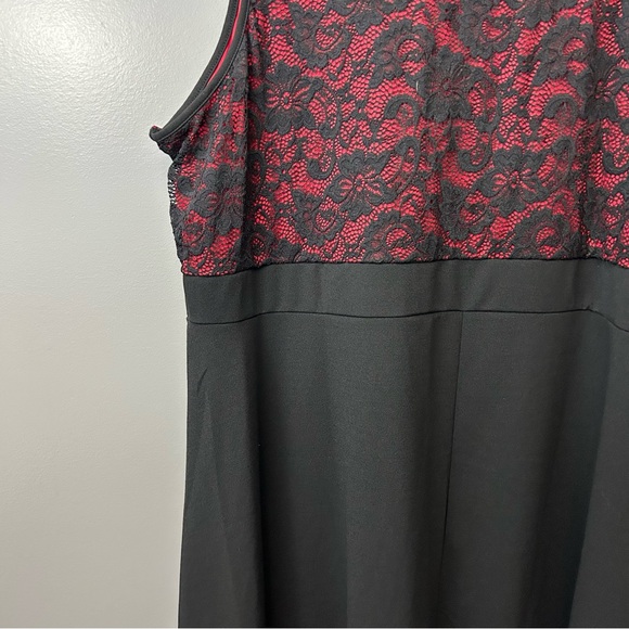 NWT Sloane & Sadie Black and Red Lace Dress Plus Size 4X - Picture 5 of 9